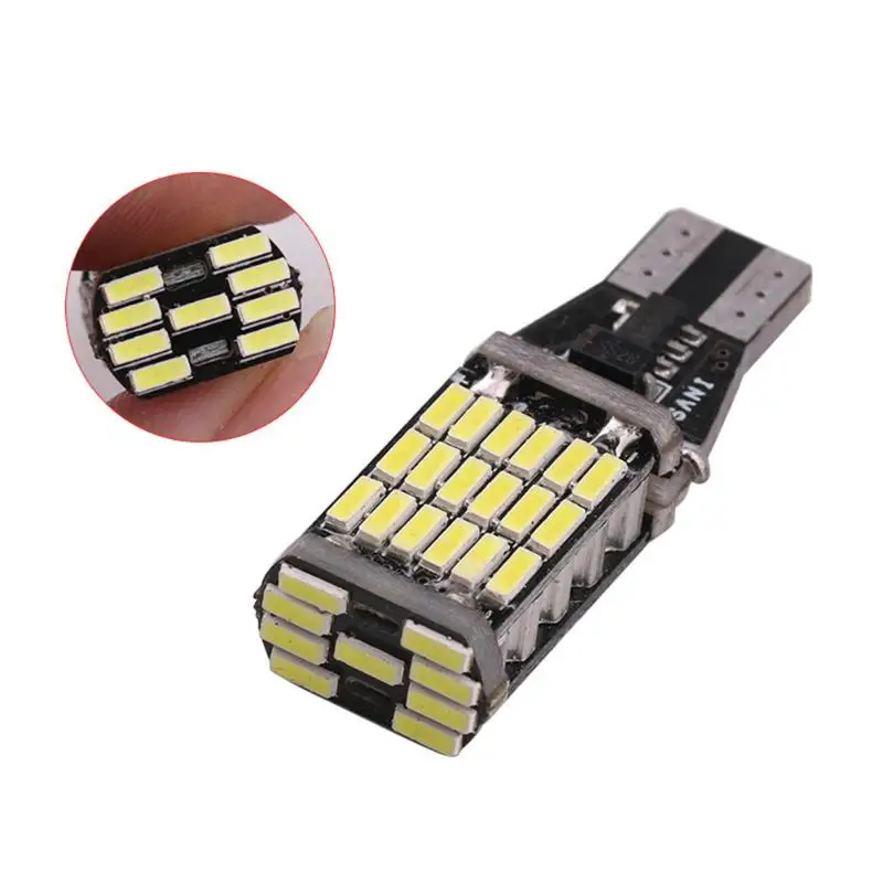 T15 W16W светодиодный Автомобильный Обратный светильник лампочки Canbus Error Free 4014 45SMD