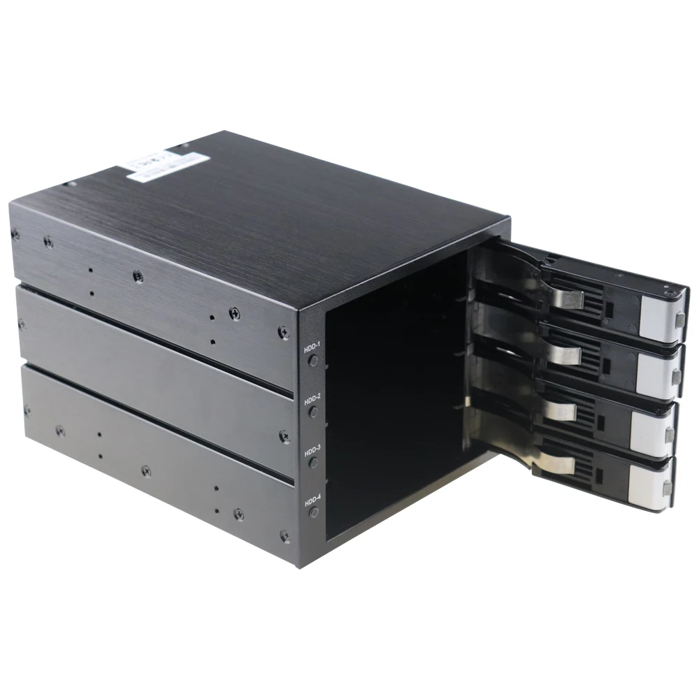 Алюминиевый 4 отсек внутренний мобильный стеллаж для 3,5 дюймов HDD лоток-меньше SATA III Корпус жесткого диска для 3x5,2" отсек привода