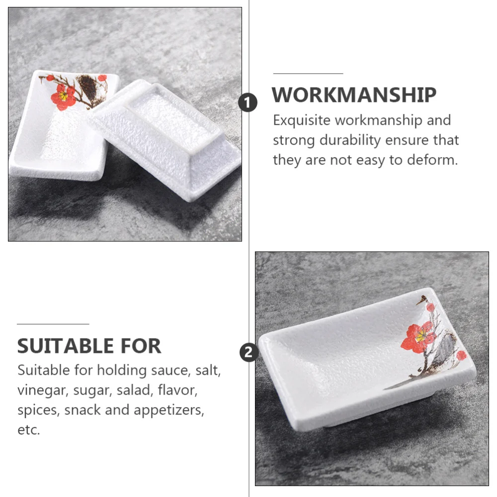 

3 Pcs Ceramic Saucers Seasoning Plates Practical Soy Sauce Plates (Random Color)