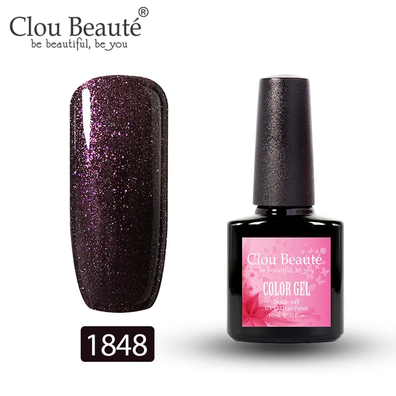 Clou Beaute 179 цветов Гель-лак для ногтей 10 мл УФ маникюр Дизайн полуперманентные Лаки дизайн ногтей гель Украшение Лак - Цвет: 1848