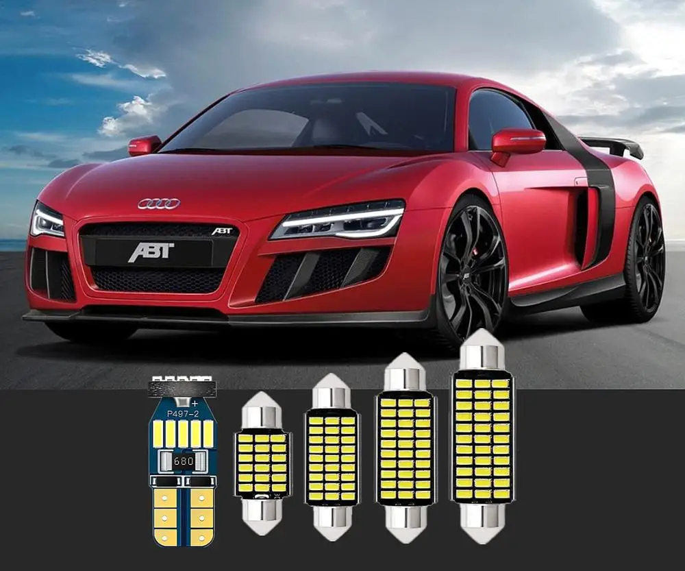 Автомобильный светильник для чтения 6 шт. белый светодиод T10 и 36 Audi 200 A1 A3 A4 Quattro allroad