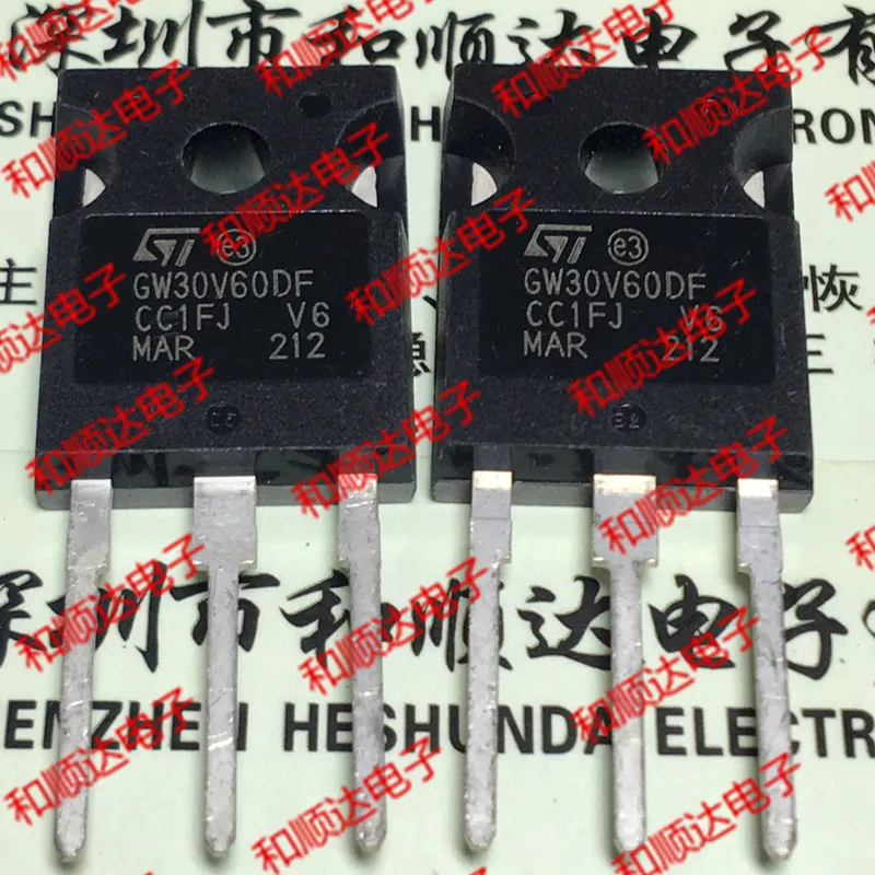 

10pcs/lot STGW30V60DF GW30V60DF New stock TO-247 600V 30A