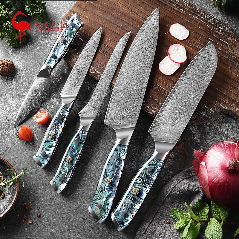 

SSGP Damascus Kitchen Knife Japanese Steel Boning Fruit Knife Handmade Forging Professional Chef's Knife Cutlery Santoku Knife