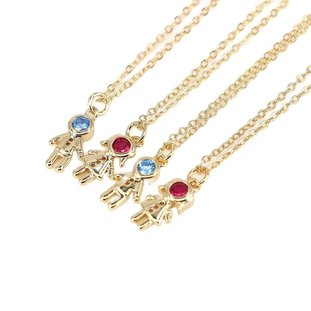 

10PCS, Gold Boy Girl Kids Pendant Chain Necklace For Women Crystal Necklace CZ Cubic Zirconia Christmas Jewelry
