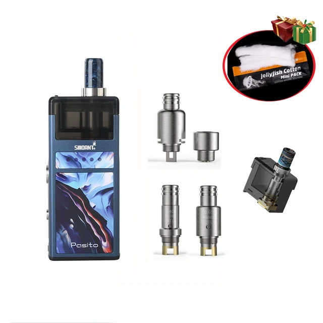 blue-R-Pod Smoant Pasito стартовый набор Pod Vape ручка 1100 мАч ремонтопригодная pod система 3 мл распылитель MTL DTL Vape комплект vs Orion DNA Jester - Цвет: blue-R-Pod