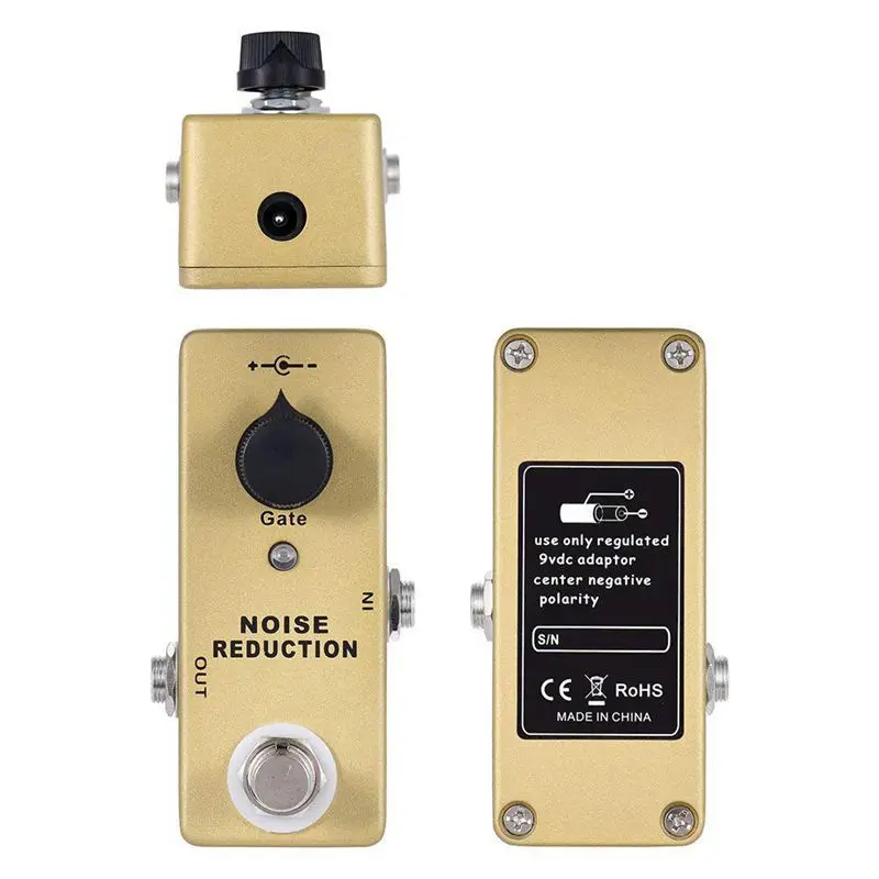 

Mosky Noise Reduction Mini Pedal for Guitar Effect Noise Gate Suppressor True Bypass Gold Electric Guitar Effects Accessories