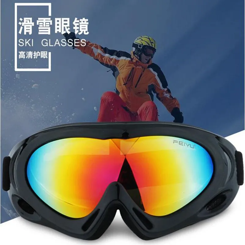 

High Quality! Winter Windproof Skiing Glasses Goggles Outdoor Sports Glasses Ski Goggles UV400 Dustproof Moto Cycling Sunglasses
