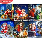 HUACAN картина алмазная Дед мороз Алмазная Живопись рождество Алмазная вышивка мозаика наклейки на стену