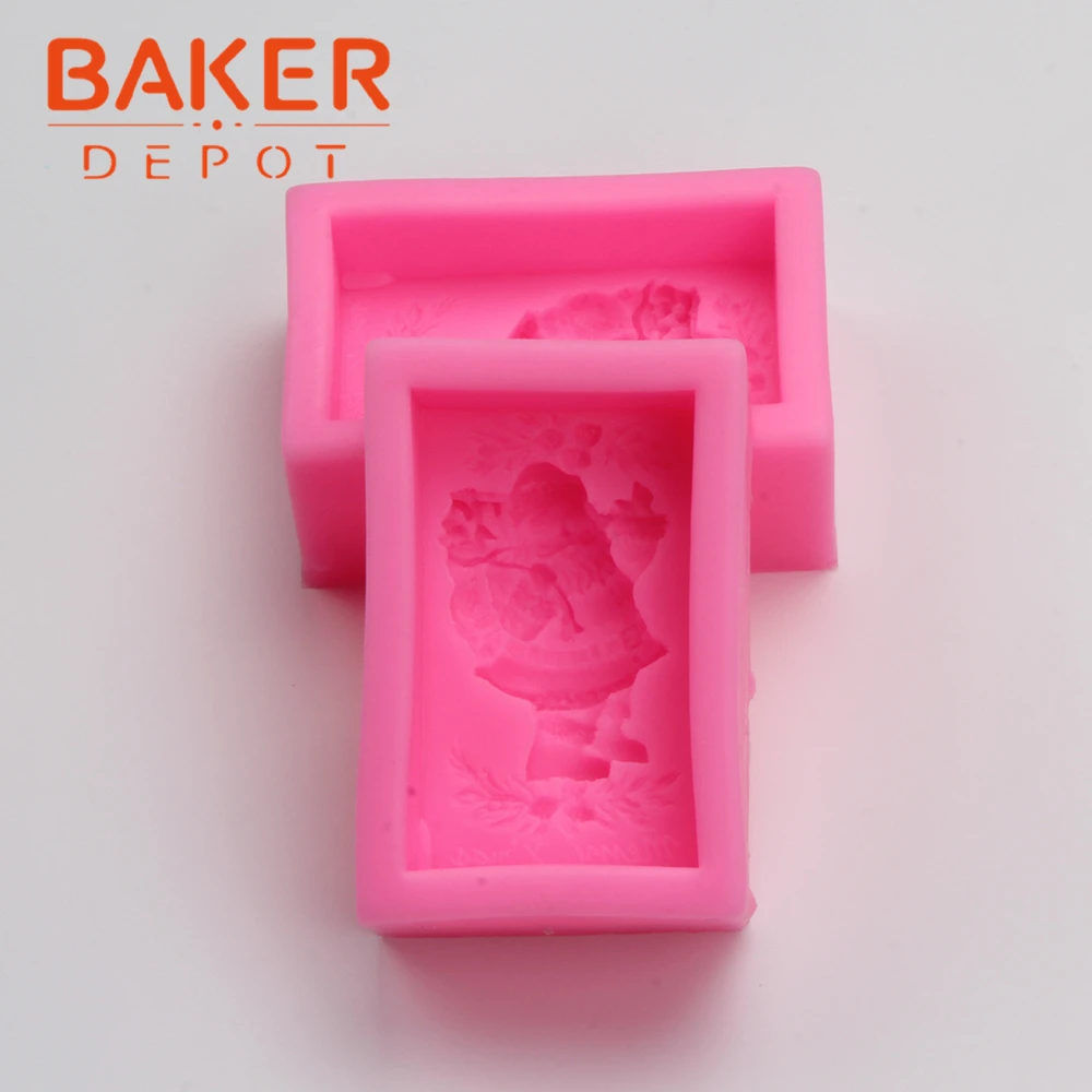 Бейкер депо Санта силиконовые помадные формы 3D ручной работы форма для мыла свеч