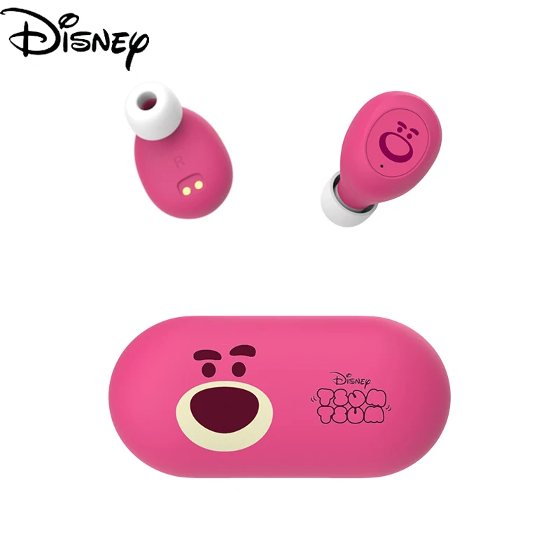 

Disney cute cartoon strawberry bear wireless Bluetooth-compatible headset girl for iPhone Huawei Bluetooth-compatible wireless