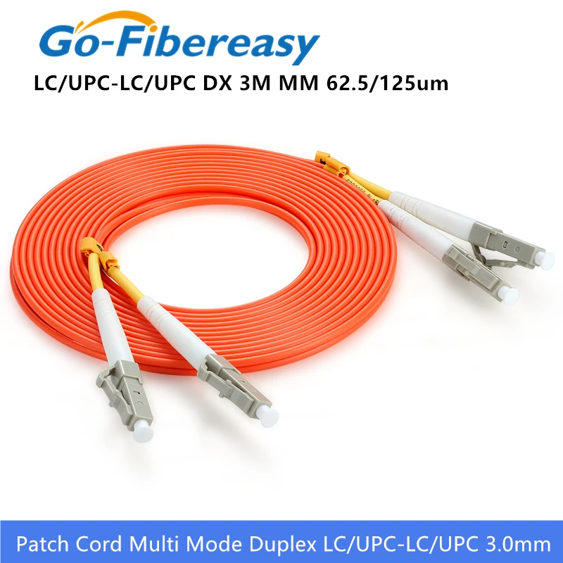 10 шт. FTTH волоконно оптический патч кабель LC многомодовый дуплексный OM1 3 м LC/LC
