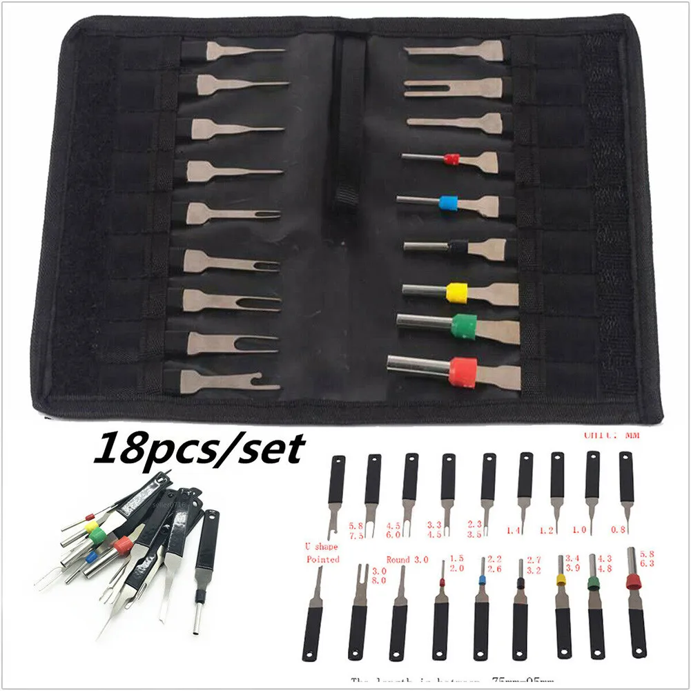 

Kit Terminal Car Wiring 18Pcs Connector Crimp Harness Repair Stainless Steel