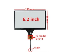 6 2 inch high compatibility 155mm88mm gt911 universal capacitive touch digitizer car dvd navigation touch screen panel glass