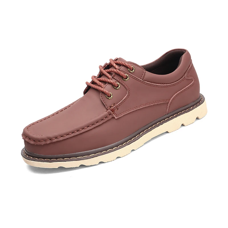 Luxury Classic Men Casual Leather Shoes Driving Moccasins Lace-up Oxfords Outdoor Walking Ankle Dress Big Size 38-47 | Обувь
