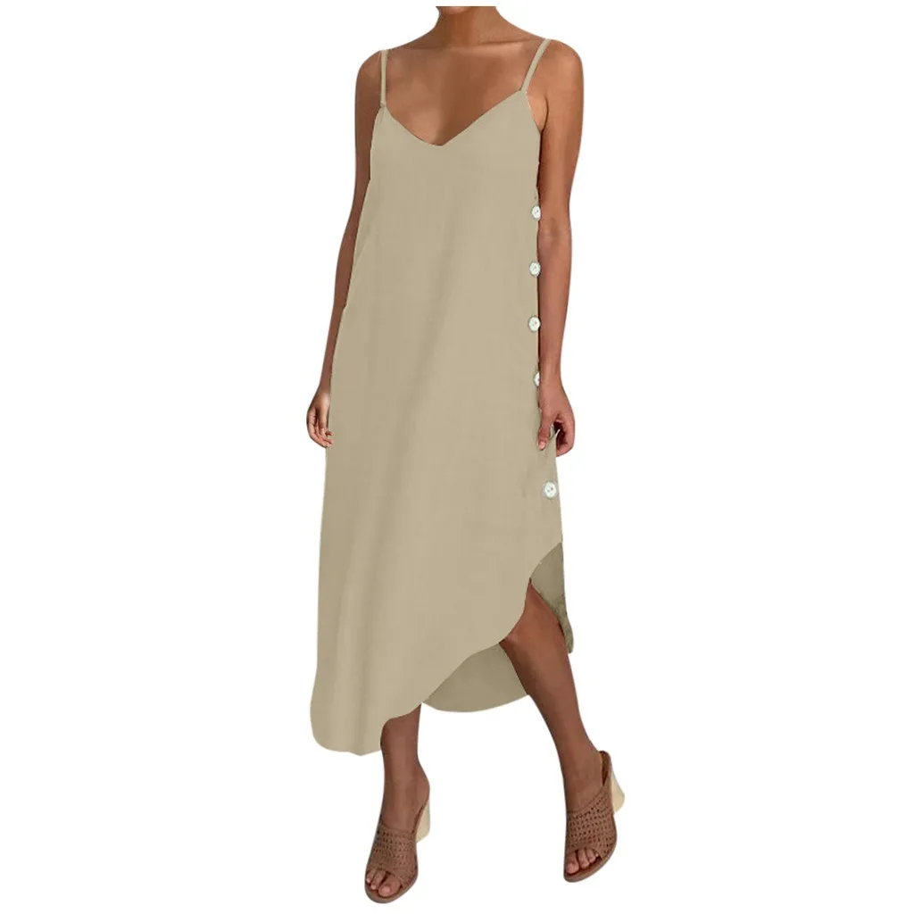 Women Sexy Low Cut Irregular dress Loose leisure Dress Elegant Party Dresses Vestidos Mujer De Verano #j4s | Женская одежда