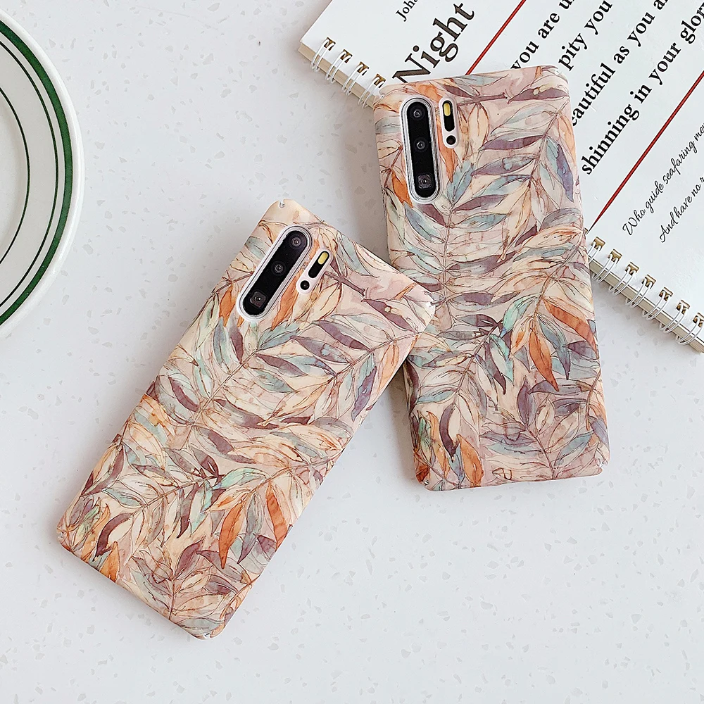 Чехол для телефона в стиле ретро с акварельными листочками Huawei Mate 30 P20 P30 Lite Pro 20