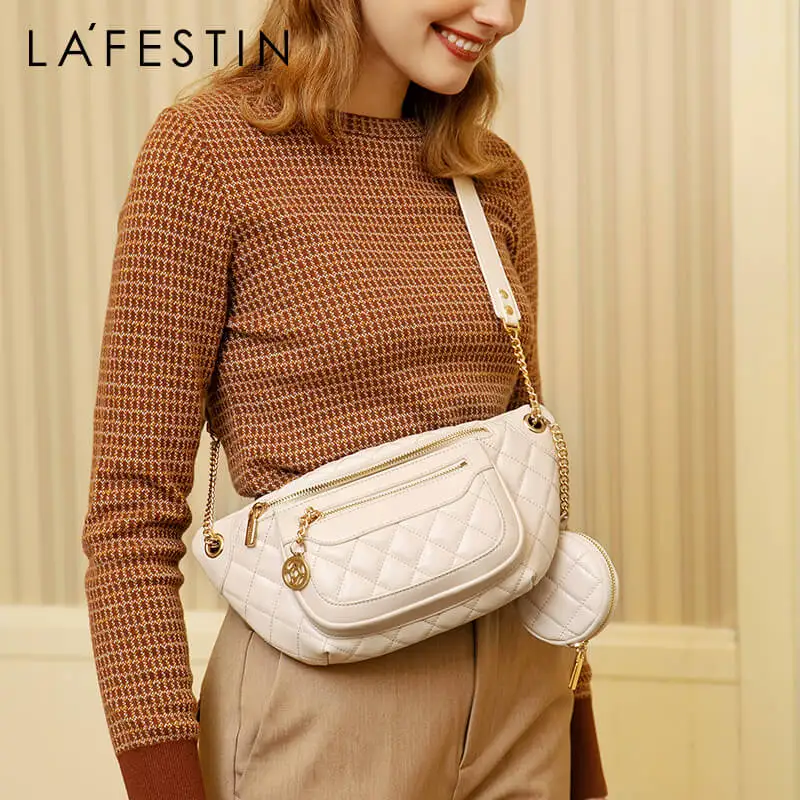 

LA FESTIN designer handbag for women 2021 new fashion composite bag shoulder messenger bags small wallet leather Ladies purse