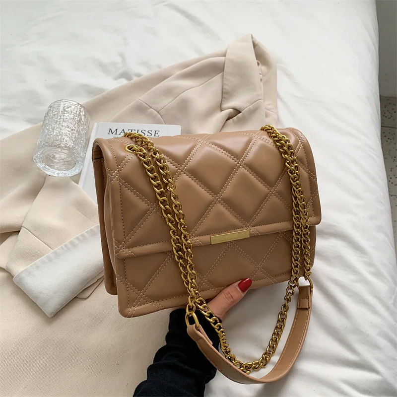 

Casual Women Pu Leather Chain Shoulder Messenger Bag High Quality Ladies Small Handbags Crossbody Bags for Women Tote Travel Bag