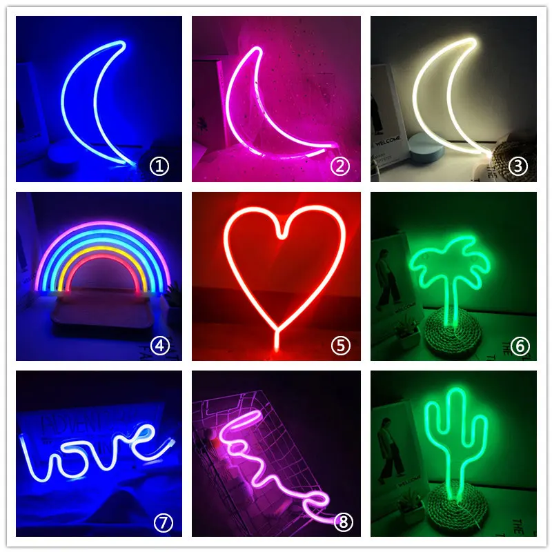 Светодиодная неоновая вывеска цветная Радужная летучая мышь облако любовь для