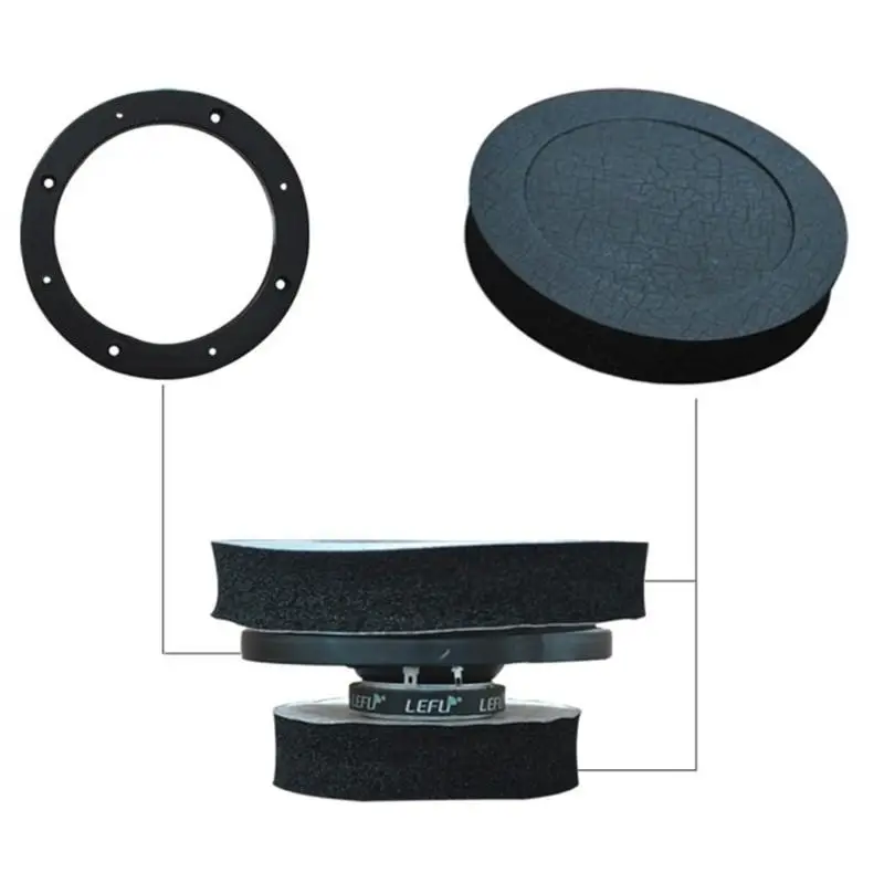 

Car Door Soundproof Foam Ring Speaker Insulation Pad 19.5cm Dia Useful