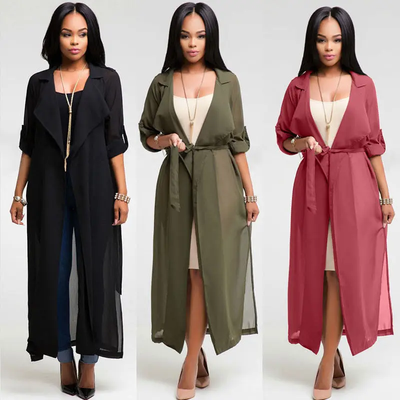 Женское повседневное винтажное кимоно кардиган длинное шифоновое с вязаным