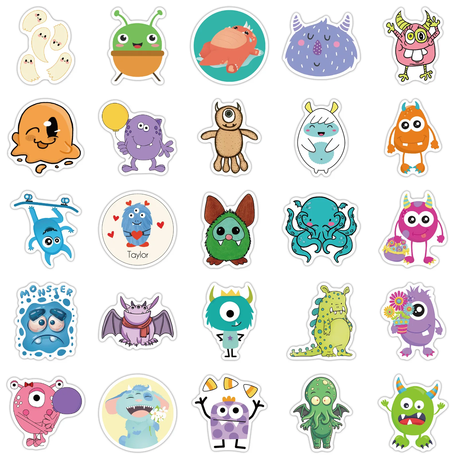 Наклейки с изображением маленьких монстров 10/50 шт. | Игрушки и хобби
