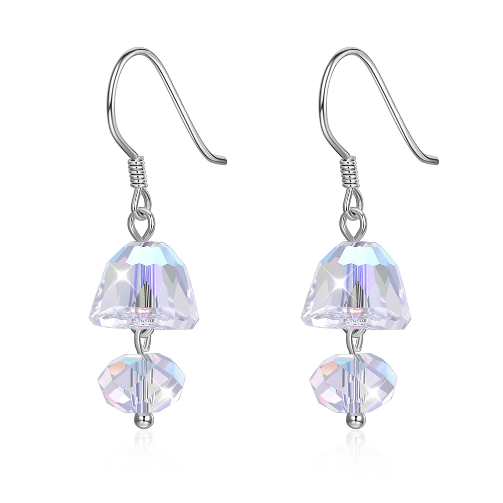 ZEMIOR S925 стерлингового серебра для женщин блестящая люстра серьги с подвеской в