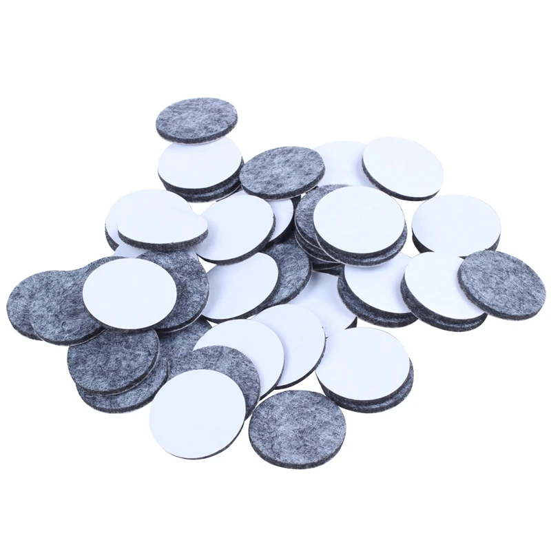 

Big deal 50Pcs Round Shaped Table Chair Furniture Leg Felt Mat Pad Gray
