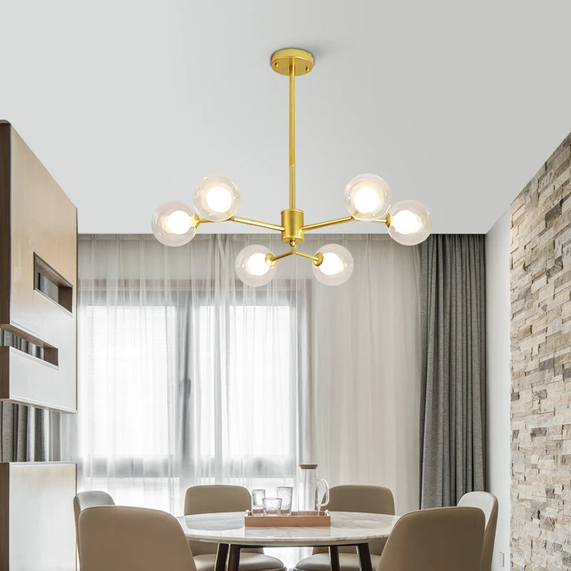 Золотистые/черные подвесные светильники современные декоративные для столовой