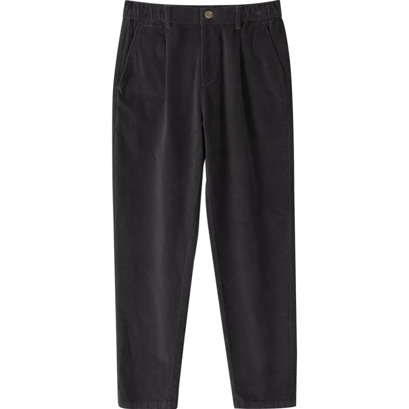 

Winter Fall New Fashion Men Solid Color Fleece Thick Corduroy Vintage Straight Pant Male High Quality Japan Style Casual Trouser