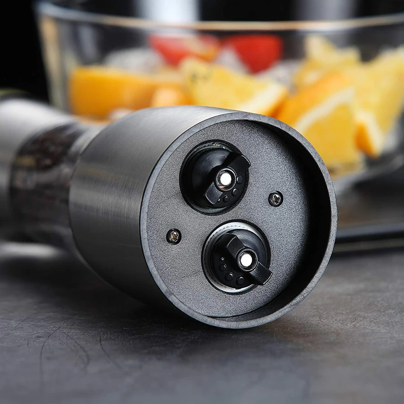 2 в 1 двойная мельница для перца и соли шейкер с регулируемой грубью керамическим