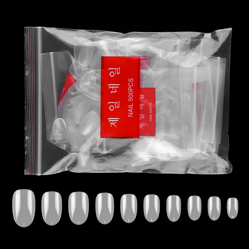 500 шт. прозрачные белые натуральные французские накладные акриловые Типсы для