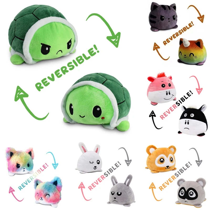 

2021 reversible tortoise plush toys flip stuffed turtle reversible doll Peluche flip toys Cute Simulation tortoise Plush Toys