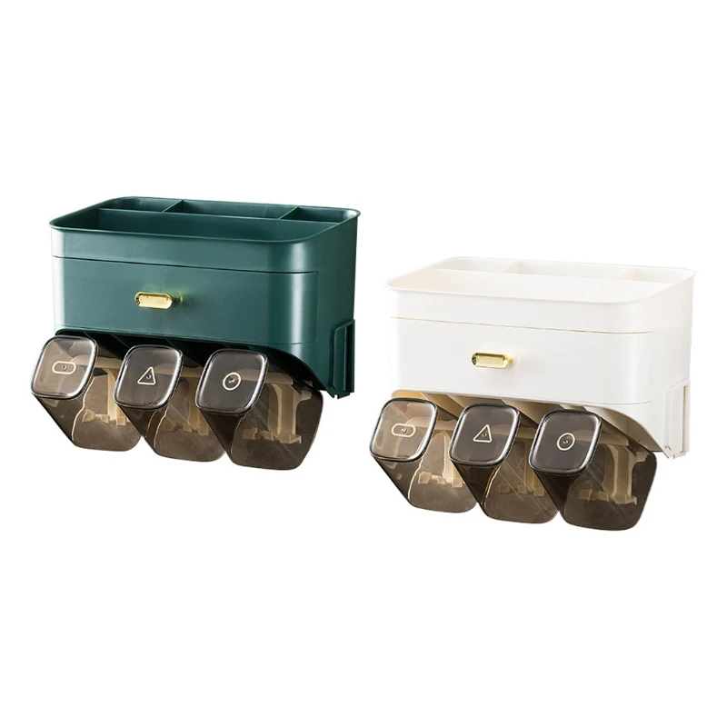 

Многофункциональный подвесной держатель зубной щетки с выдвижным ящиком