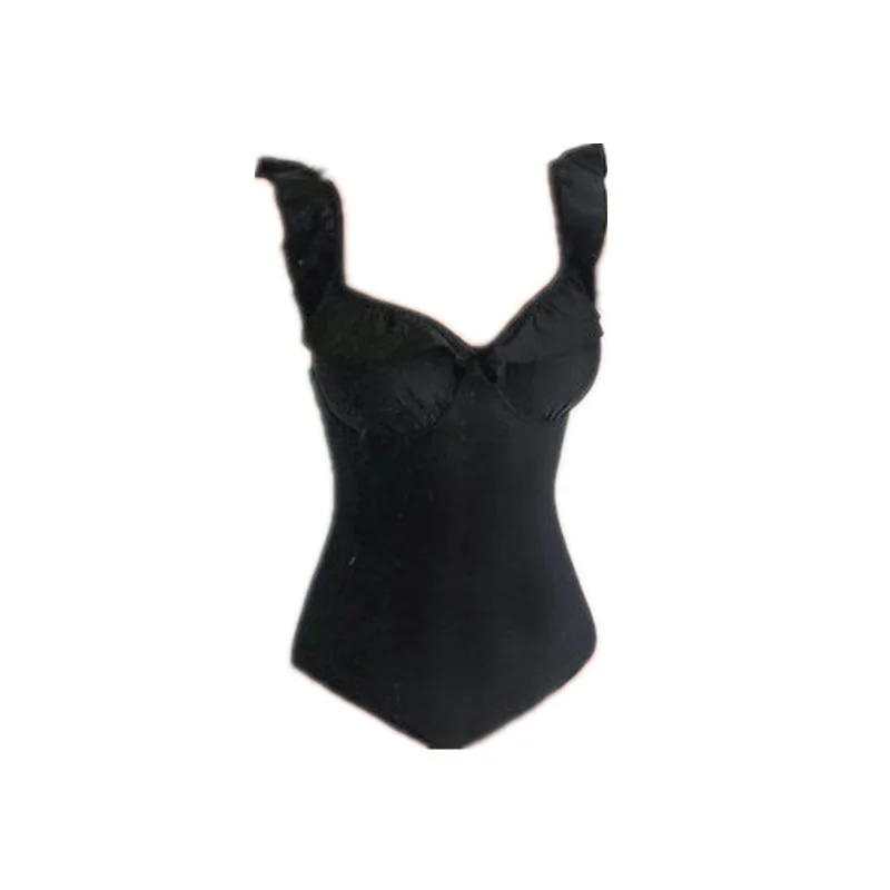 

Sexy One Piece Swimsuit Women Ruffle Swimwear with Underwire Female Cut Out Halter Bathing Suit Summer Push Up Swimsuit Monokini