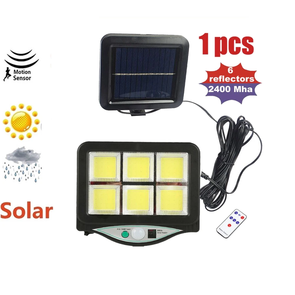 

seperable 120 LED Solar Light Outdoor Solar Lamp Powered Waterproof PIR Motion Sensor Street Sunlight remote for Garden Decorati