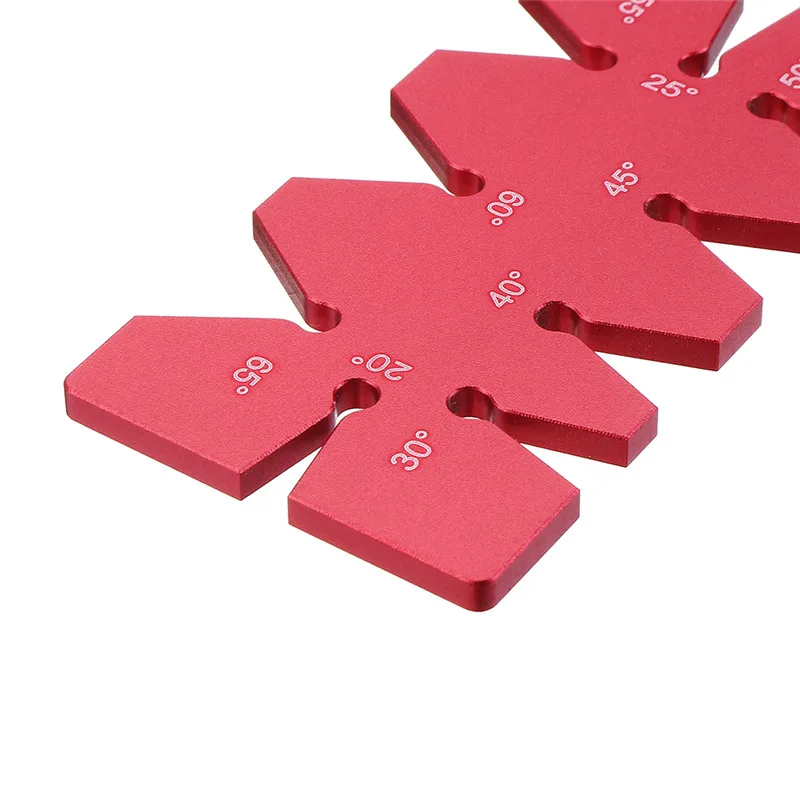 

Aluminum Alloy 20-65 Degree Angle Gauge Angle Template Ruler For Woodworking