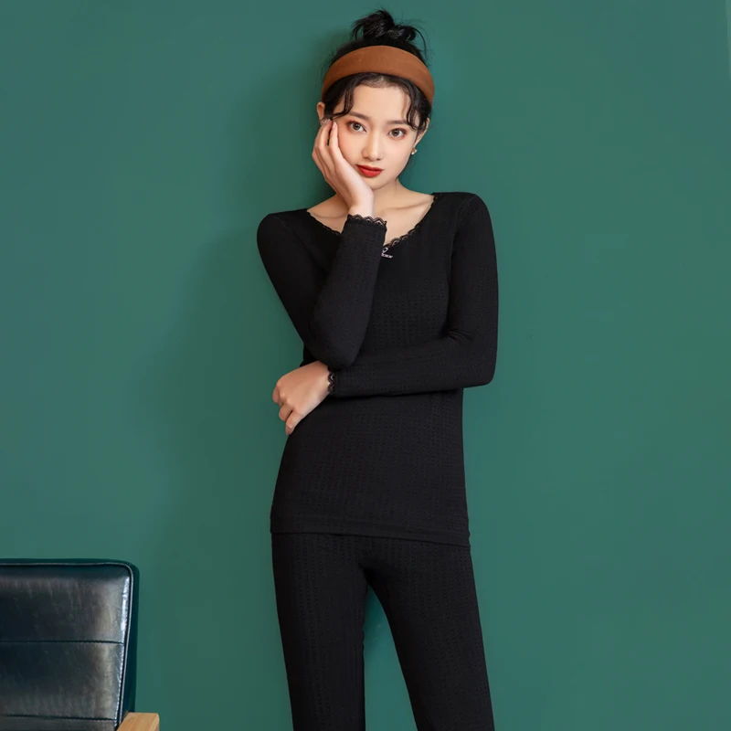

Long Sleeve Thermal Underwear Top Winter Thick Bottom Round Neck Thermal Underwear Tops Tights Top Mujer Ladies Clothes DG50TUT