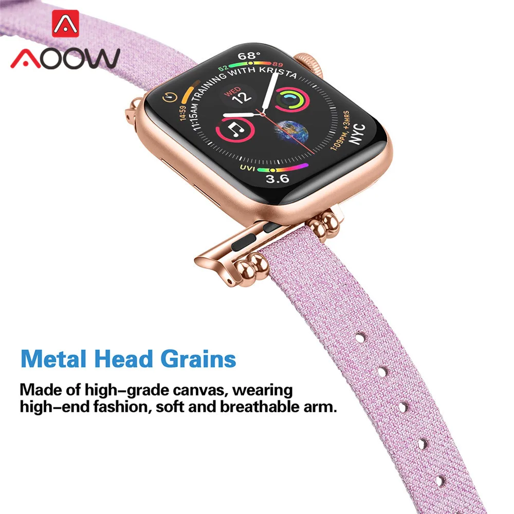Тканый нейлоновый холщовый ремешок для наручных часов Apple Watch версия 1 2 3 38 мм 42