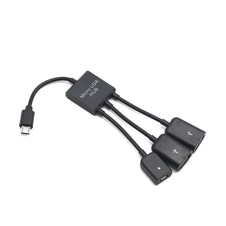 

Android interface HUB with power supply one for three OTGMicro USB OTG HUB otg one for three