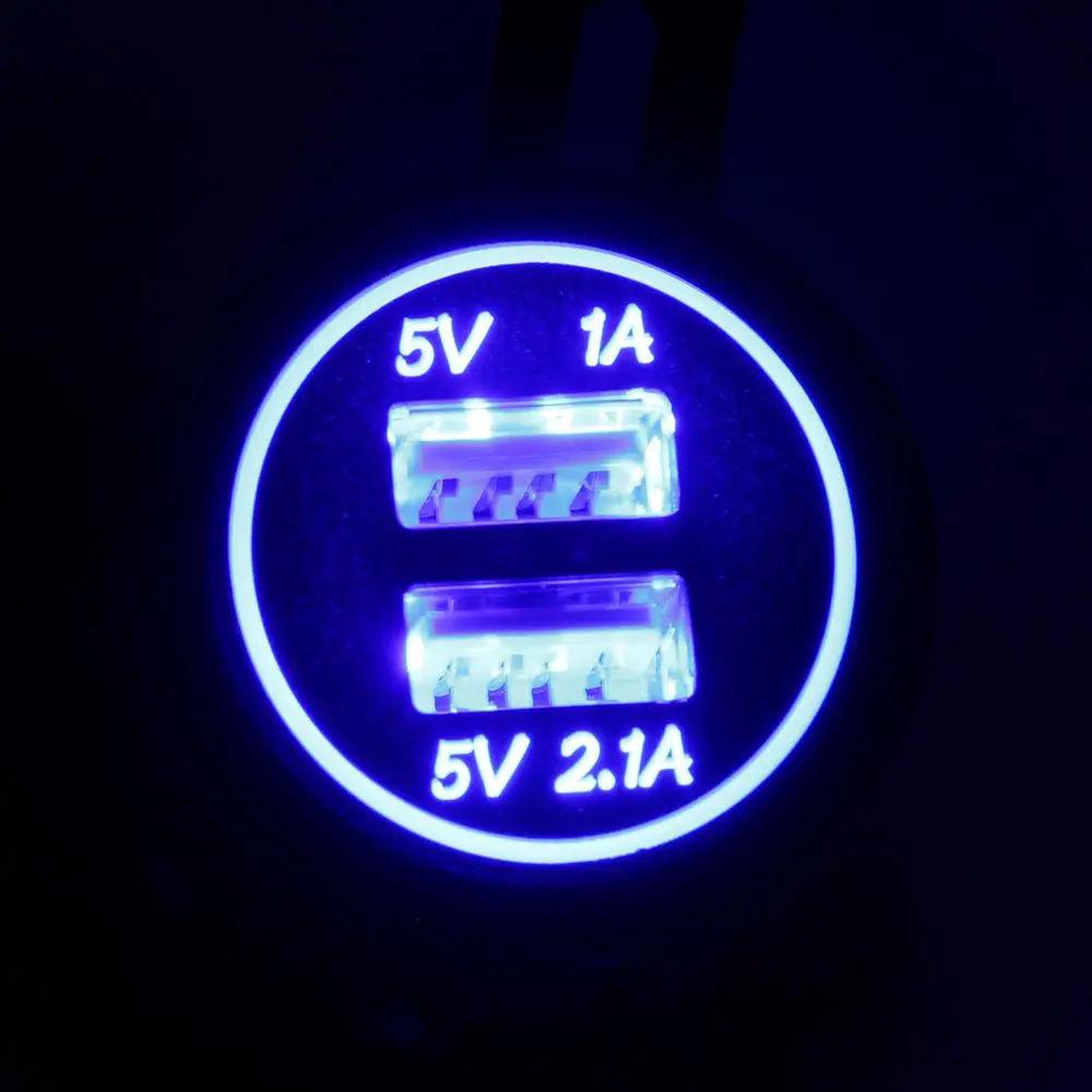 

Automotive Interior Glow Car Charger Car Phone Charger Usb Socket Usb Interface Dual Usb Interface Dual Usb Sockets