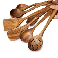 natural wooden tableware bamboo tools spoon bucket long rice sieve soup sieve kitchen spoon kitchen utensils