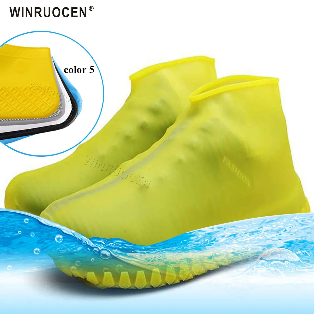 Хит продаж силиконовая обувь многоразовая Водонепроницаемая непромокаемая для