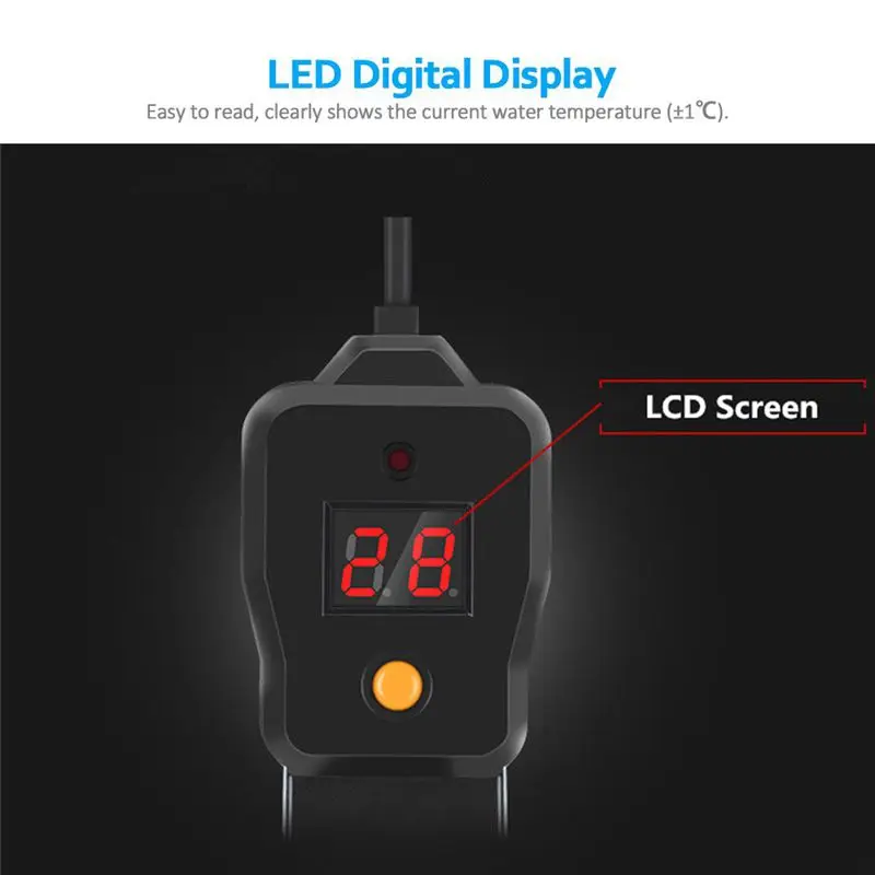 США штекер подводный для аквариума обогреватель светодиодный цифровой