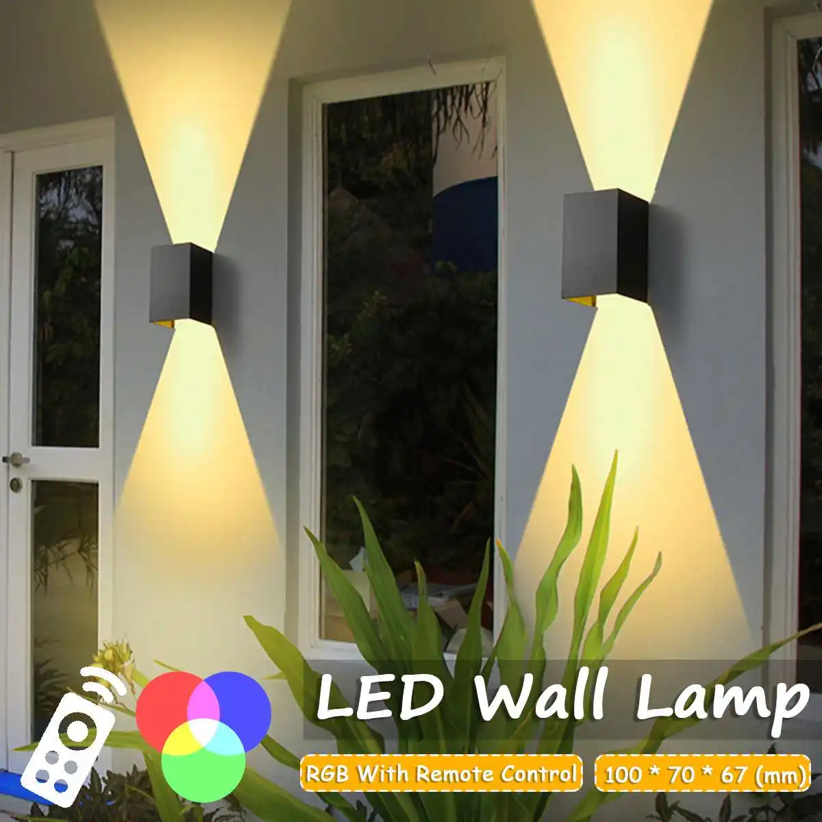 

Outdoor LED Wall Light Waterproof IP65 Park Landscape Balcony Aisle Porch Garden Square Courtyard Exterior Wall Lamp Black