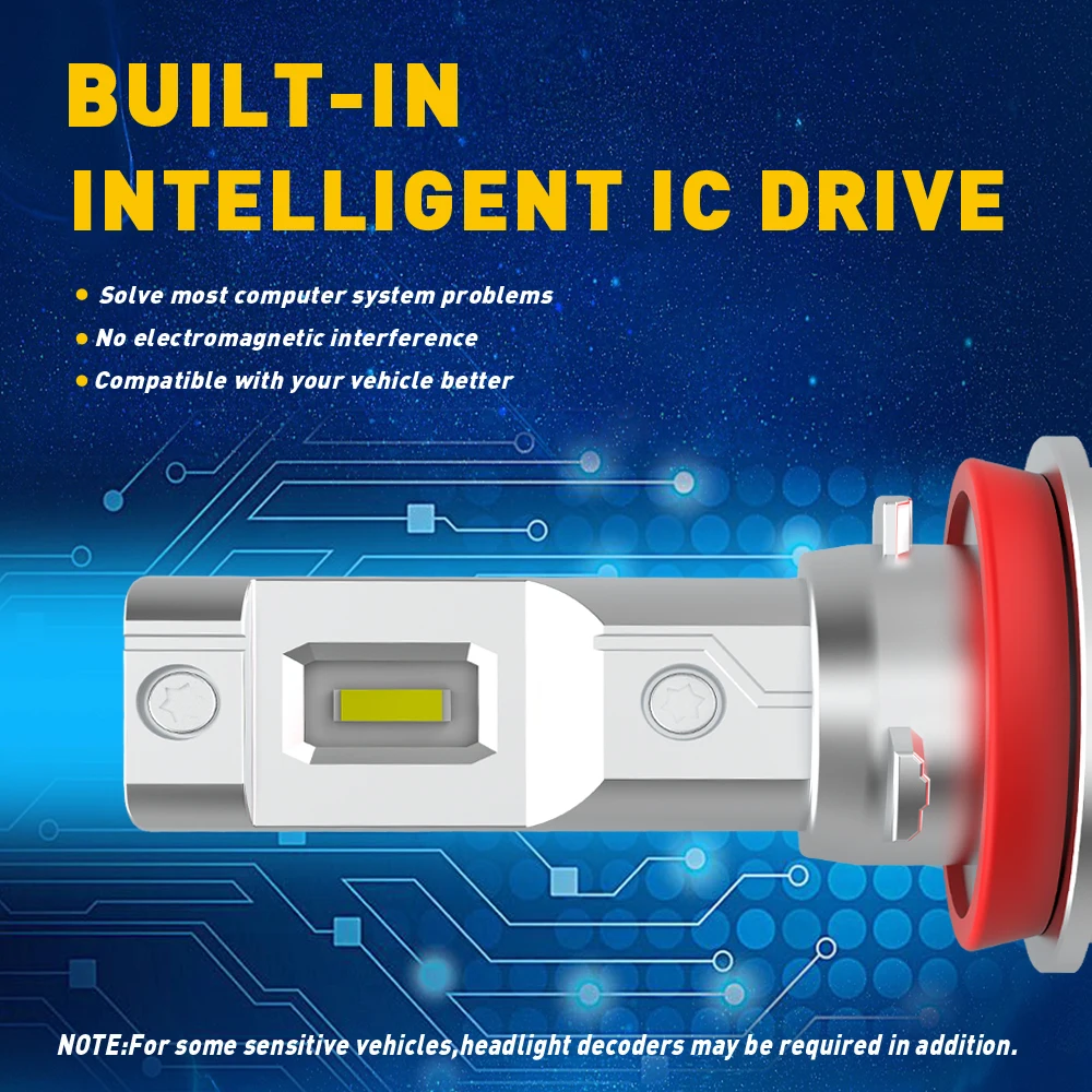 2X H11 H8 H9 H4 Led Canbus пар туман светильник Drl противотуманные головной s для Защитные