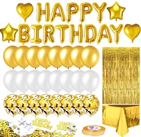 fanhaus golden balloon birthday decoration party supplies decoration accessories happy birthday balloon set party decoration