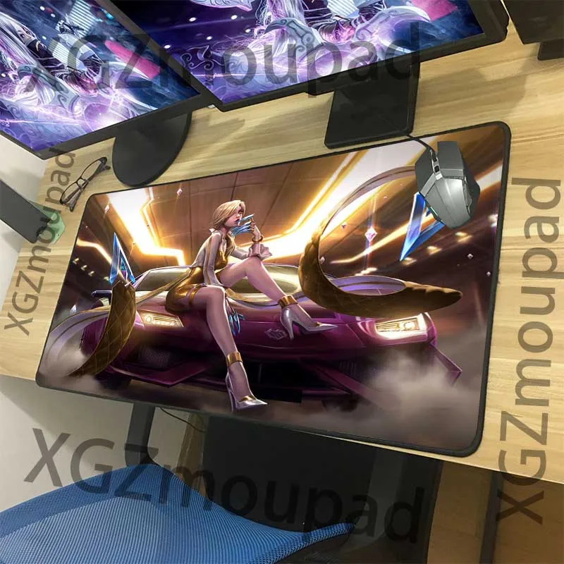 Большой игровой коврик для мыши XGZ Sexy Devil Assassin KDA HD под заказ точный черный