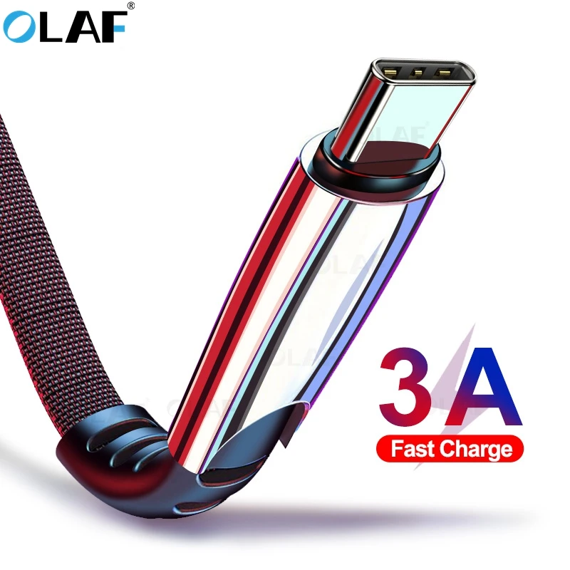 Olaf 3A Type C USB кабель 3 1 шнур для быстрой зарядки зарядное устройство телефона Redmi Note 7