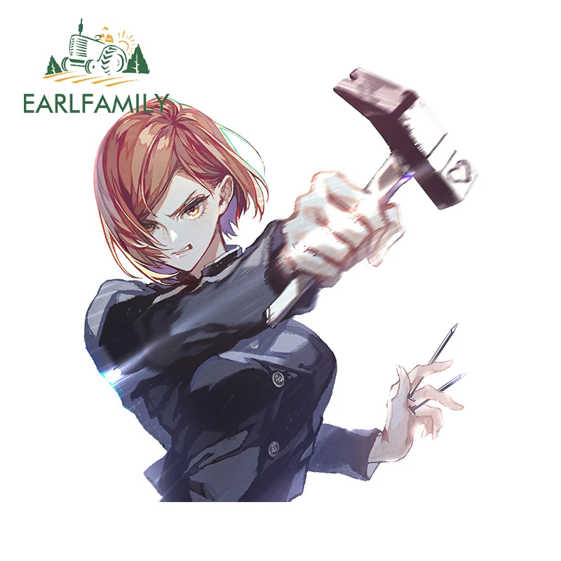 

EARLFAMILY 13 см x 11,8 см для юютютсу касин кугисаки нобара Смешные автомобильные наклейки аниме мотоциклетная наклейка солнцезащитный Стайлинг автомобиля